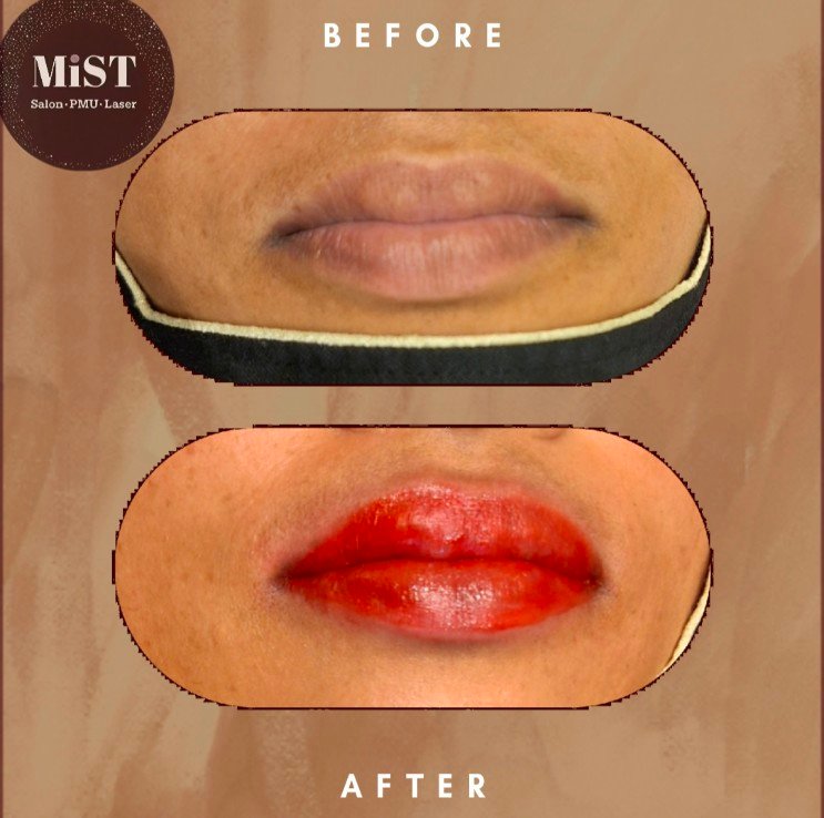 Lip blush before and after at MiST